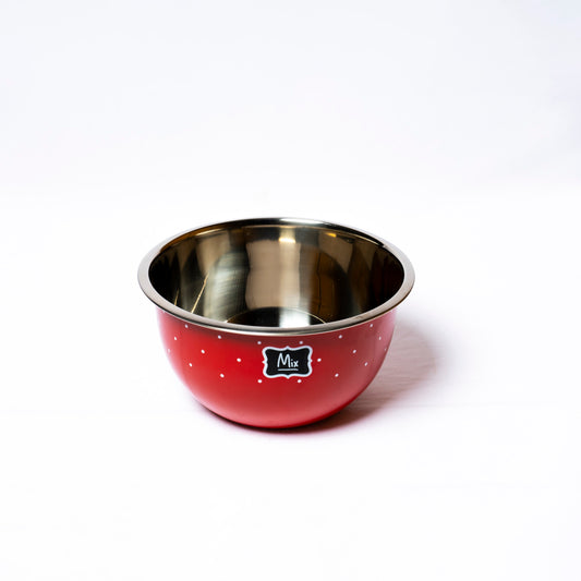 Polka Dot Steel Mixing Bowl (Red) - MBST0001 - View 1