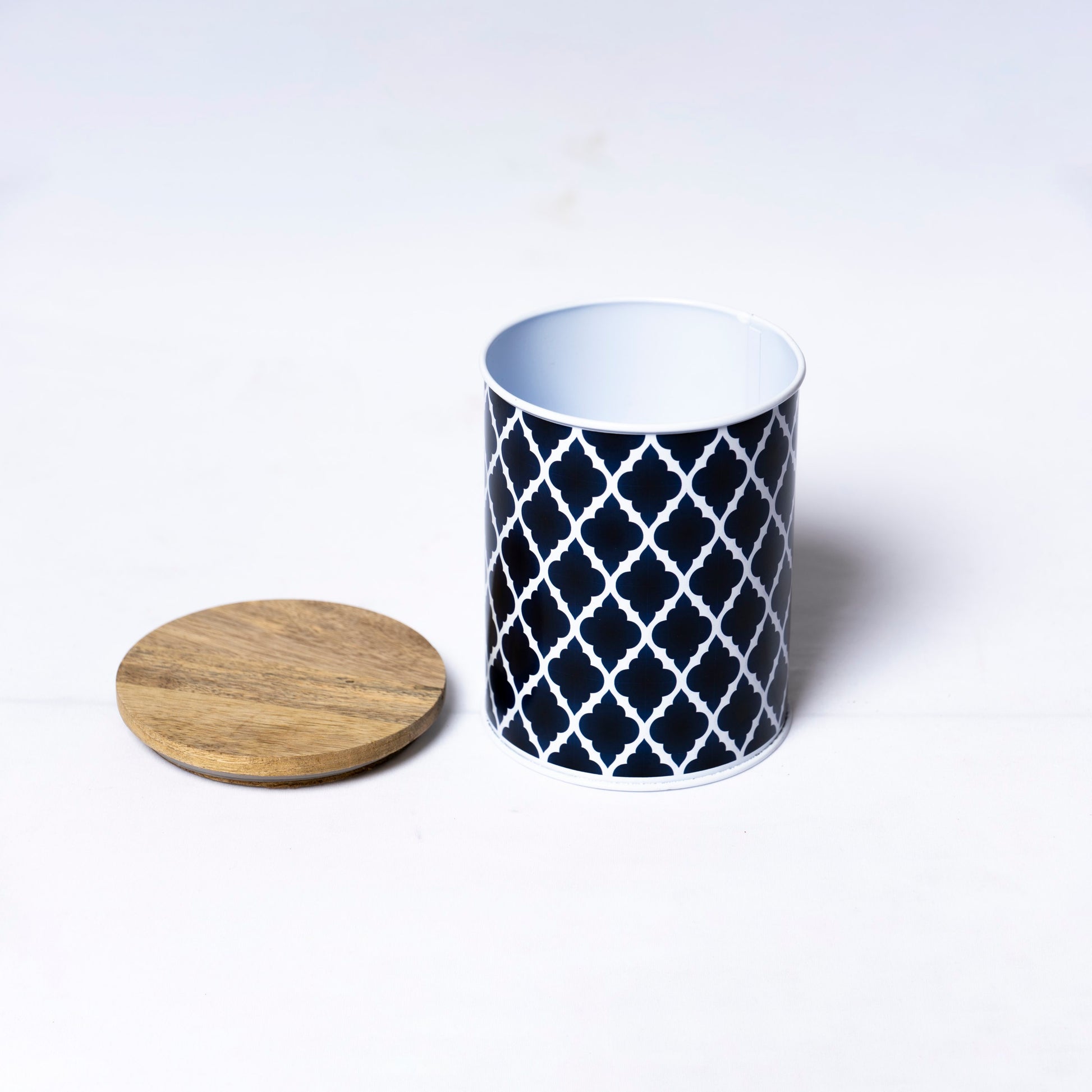 Steel Container with Wooden Lid - Medium (Blue) - SCST0008 - View 2