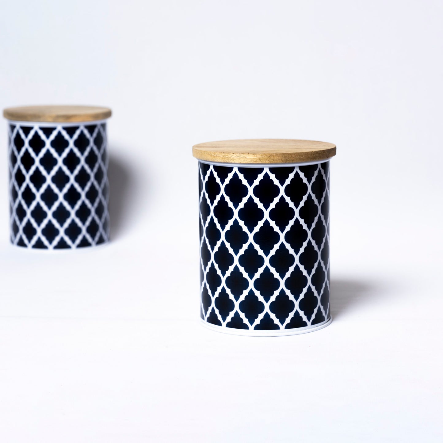 Steel Container with Wooden Lid - Medium (Blue) - SCST0008 - View 3