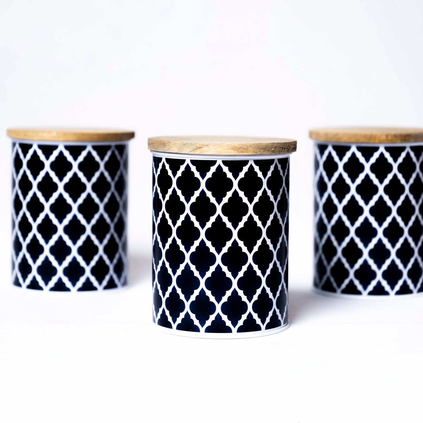 Steel Container with Wooden Lid - Medium (Blue) - SCST0008 - View 5