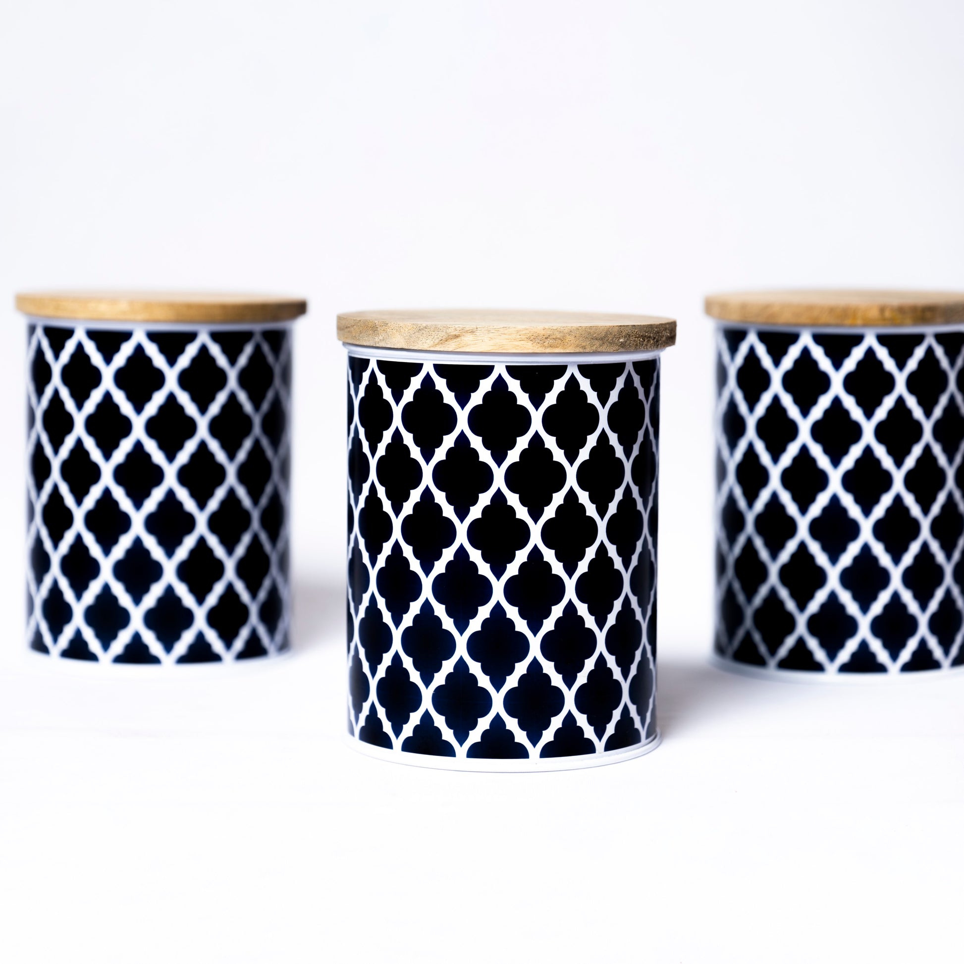 Steel Container with Wooden Lid - Medium (Blue) - SCST0008 - View 5