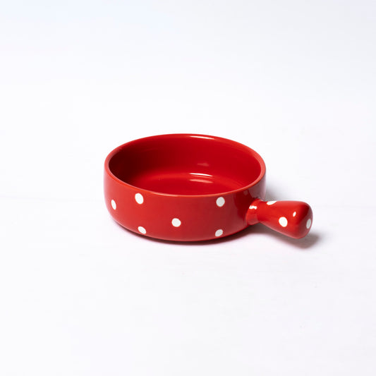 Polka Dot Bowl With Handle