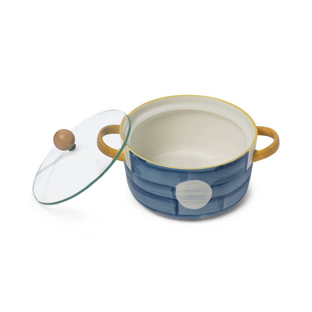 Ceramic Casserole With Glass Lid