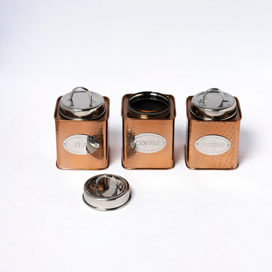 Tea Coffee Sugar Set Square