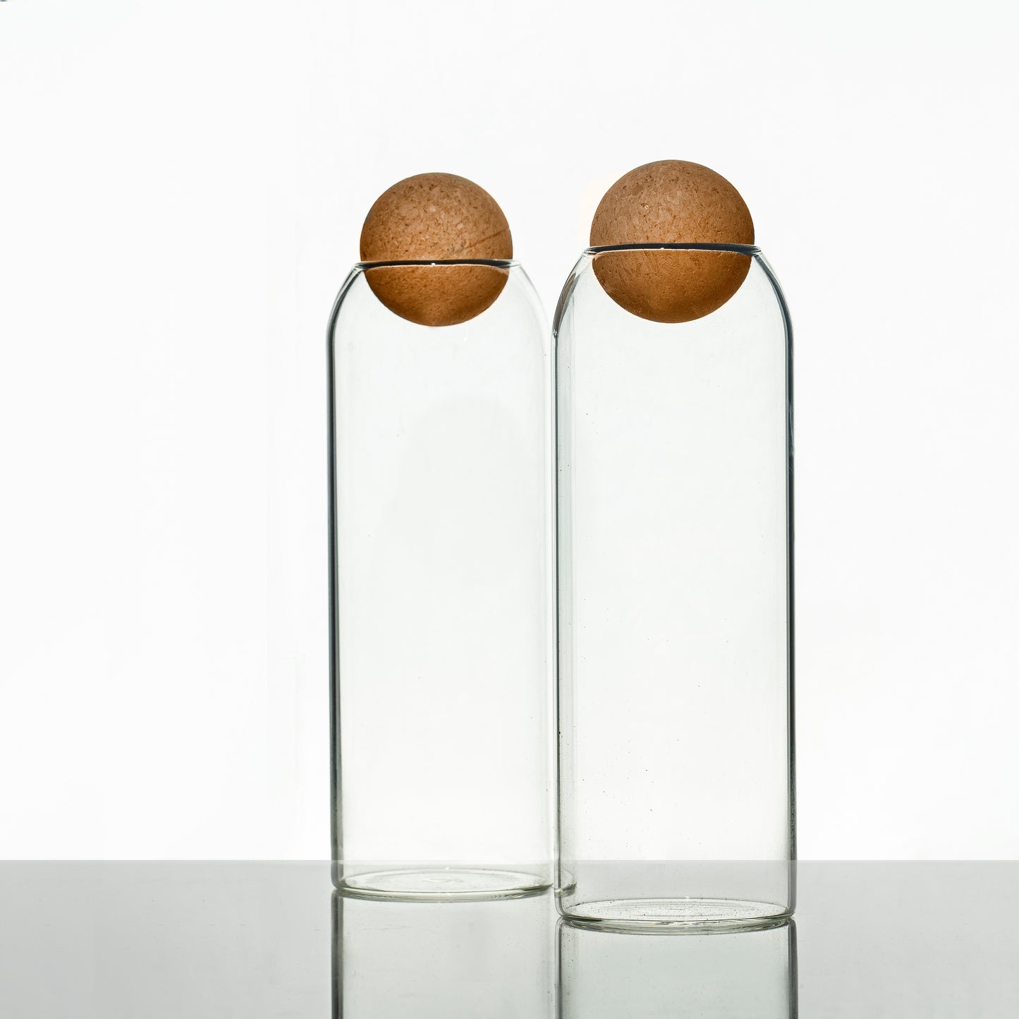 Glass Jar With Wood Cork Large
