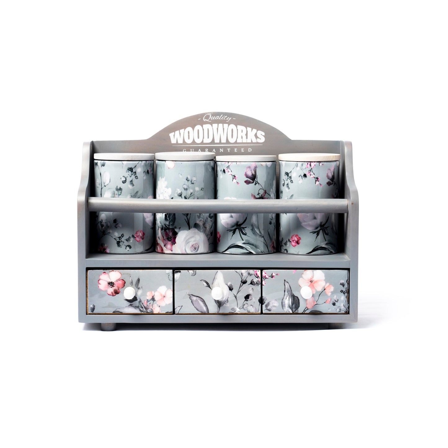 Wood Spice Drawers with Jars