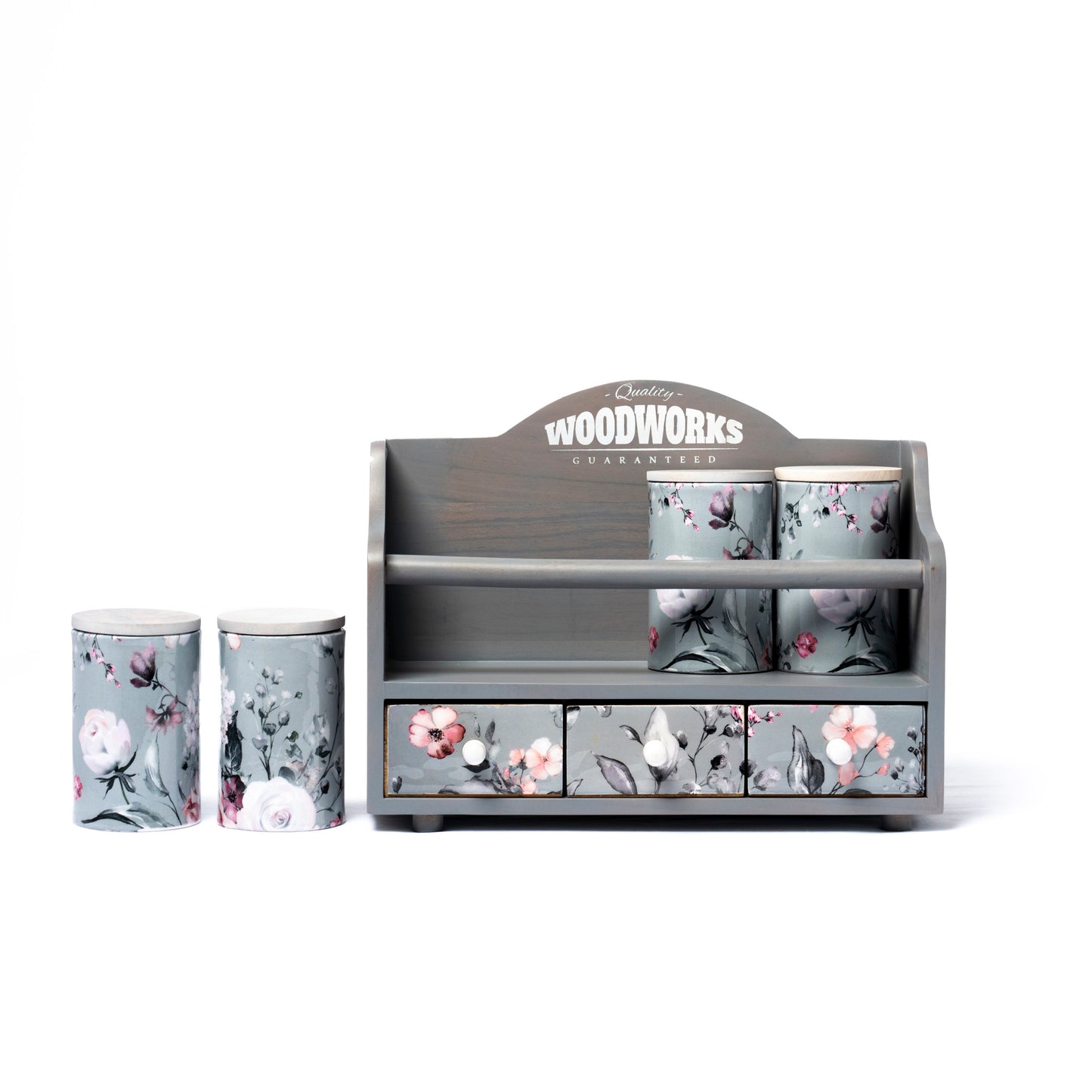 Wood Spice Drawers with Jars