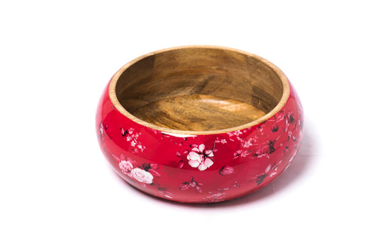 Wood Bowl 10Inch (Red)
