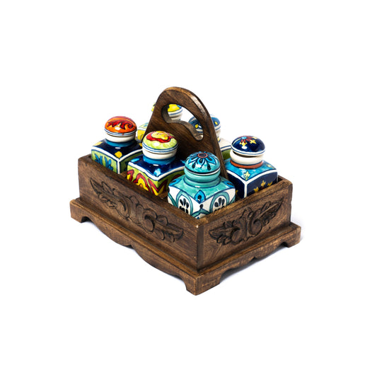 Storage Container With Wood Stand