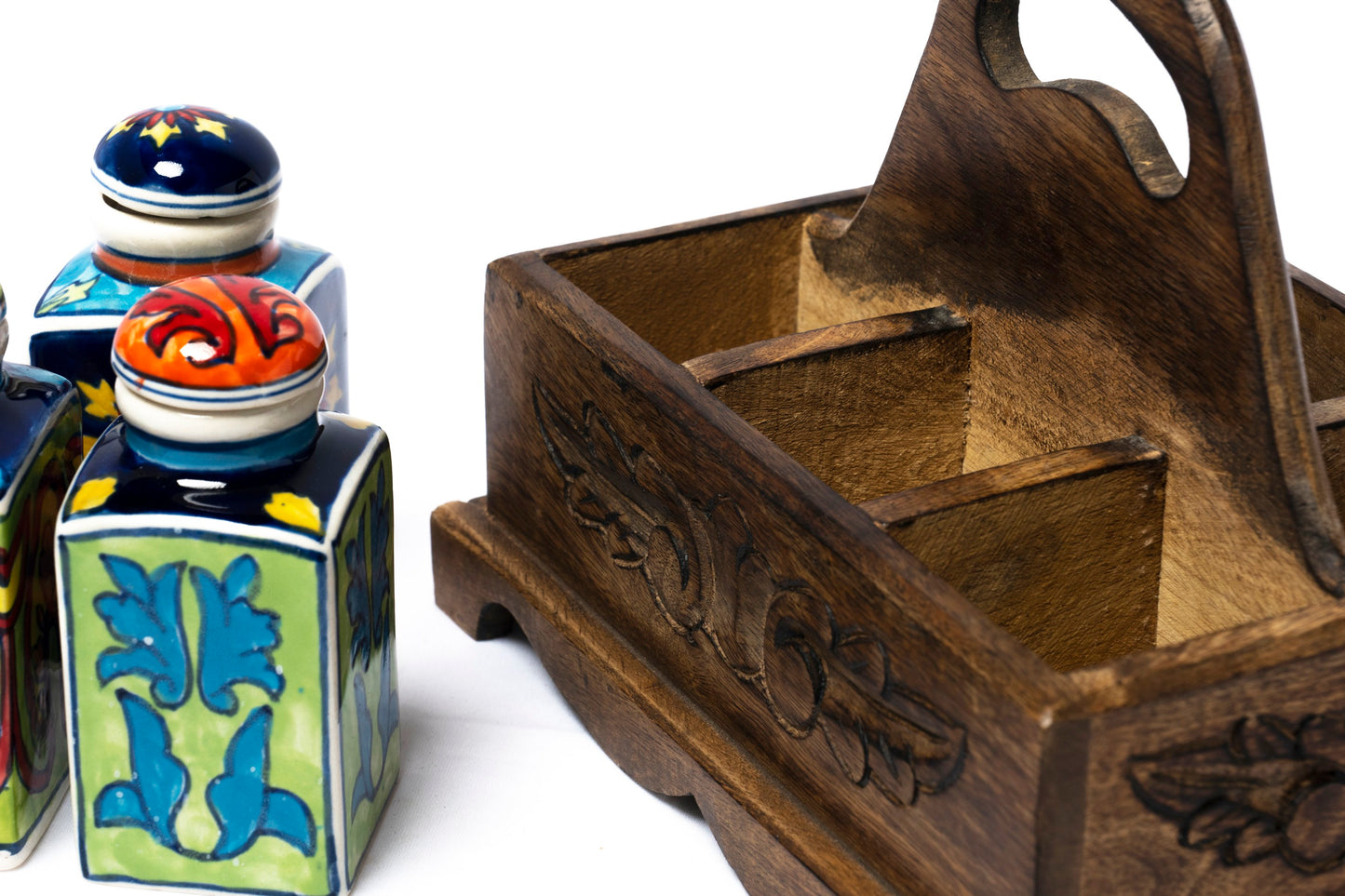 Storage Container With Wood Stand