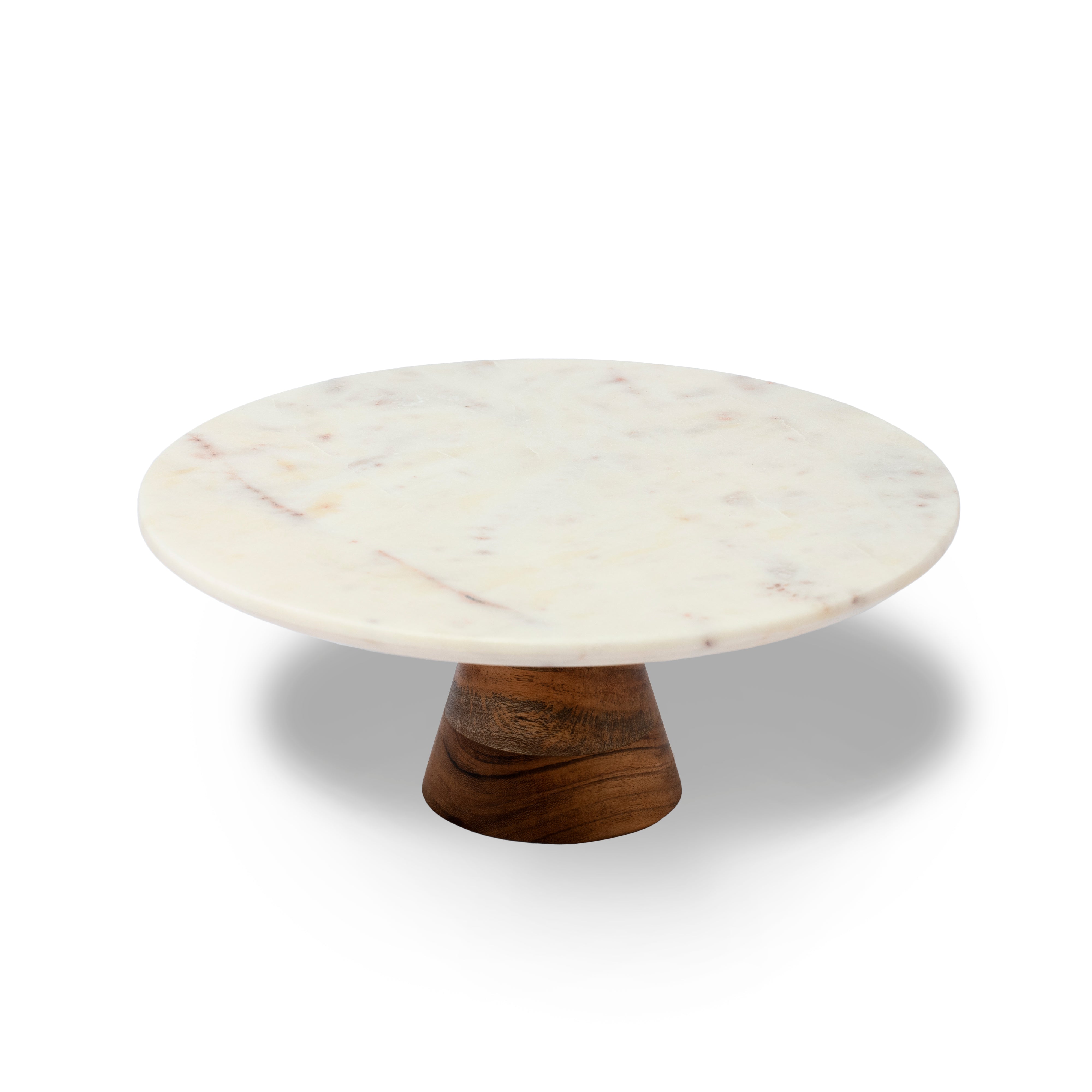 Buy Marble And Wooden 2 Tier Cake Stand For Home Or Party Online - Ikiru