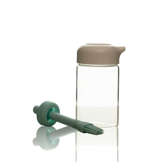 Oil Dispenser Jar With Silicone Brush