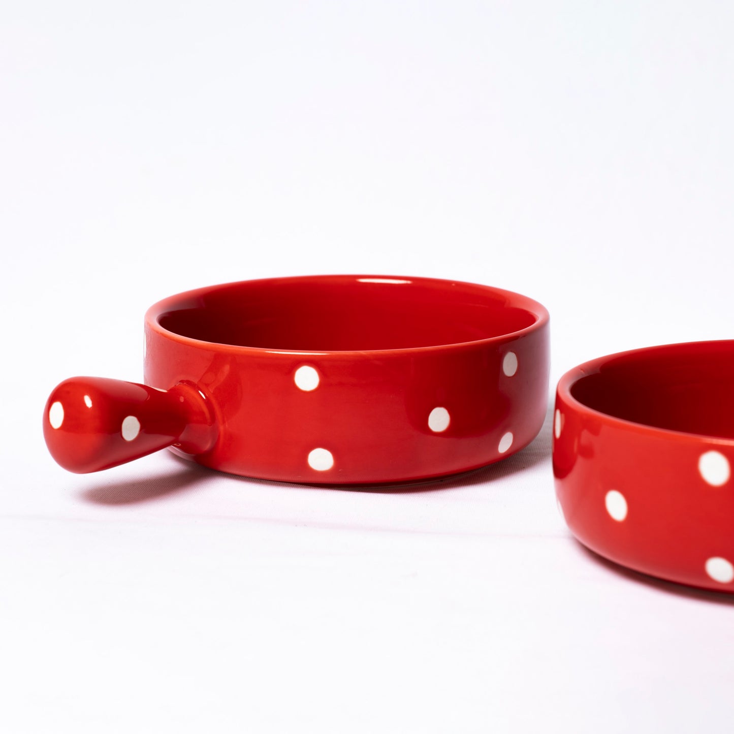 Polka Dot Bowl With Handle