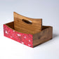 4 Partition Wooden Oil Caddy (Red) - OCWD0003 -View 1